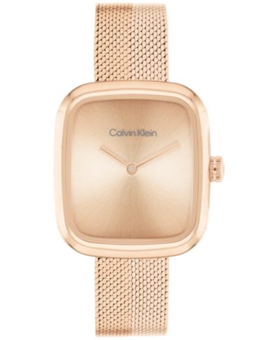 Женские часы Calvin Klein Adore Rose Gold Tone Stainless Steel Mesh, 30mm