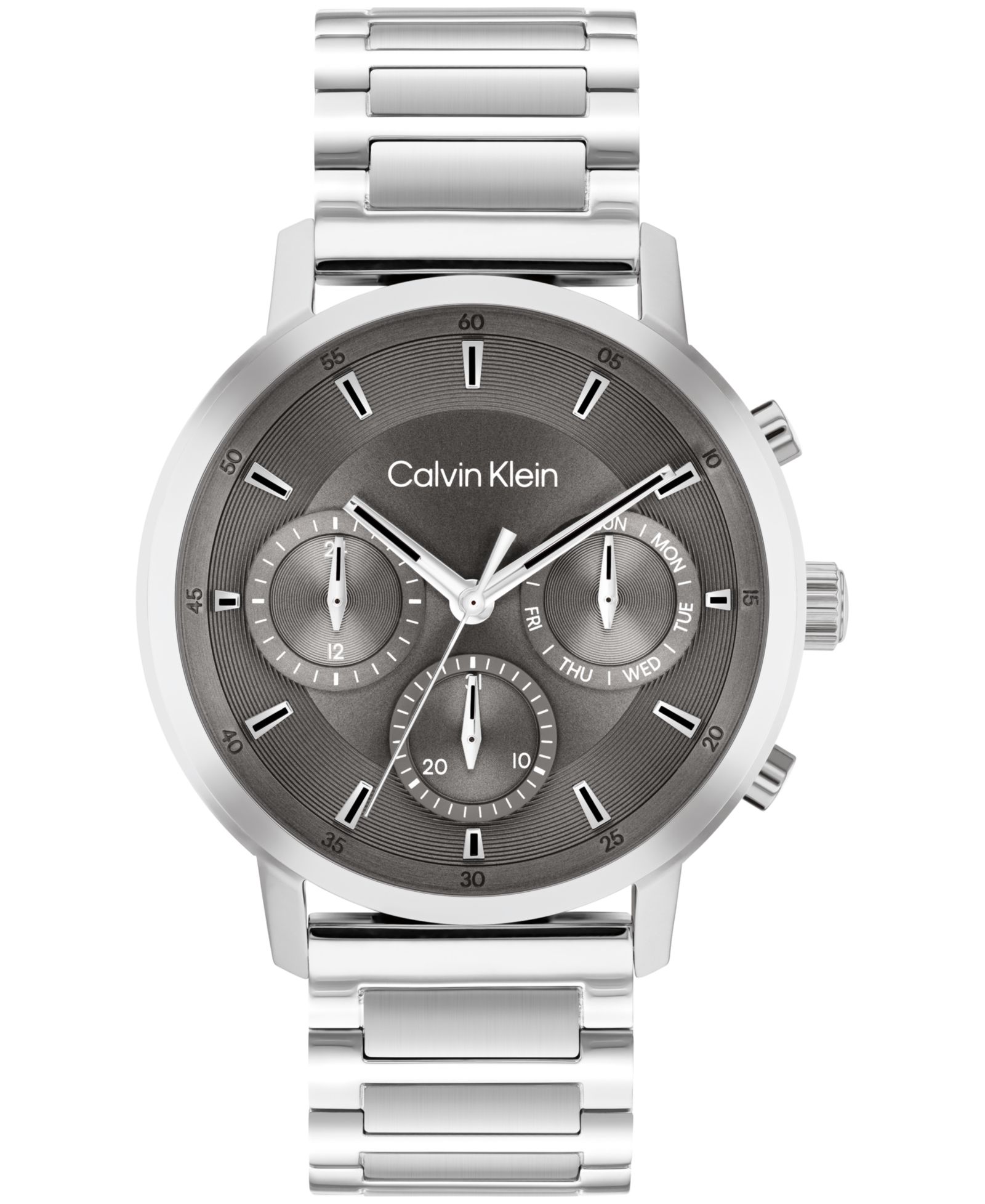 Мужские часы Calvin Klein Gauge Silver Tone Stainless Steel Bracelet, 41mm