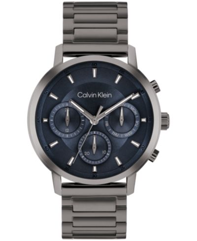 Calvin Klein Мужские часы с браслетом из серой стали и плакированным покрытием Gauge Ionic, 41mm