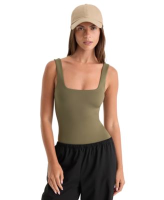 Good American Женский утягивающий современный боди, Regular & Plus Size