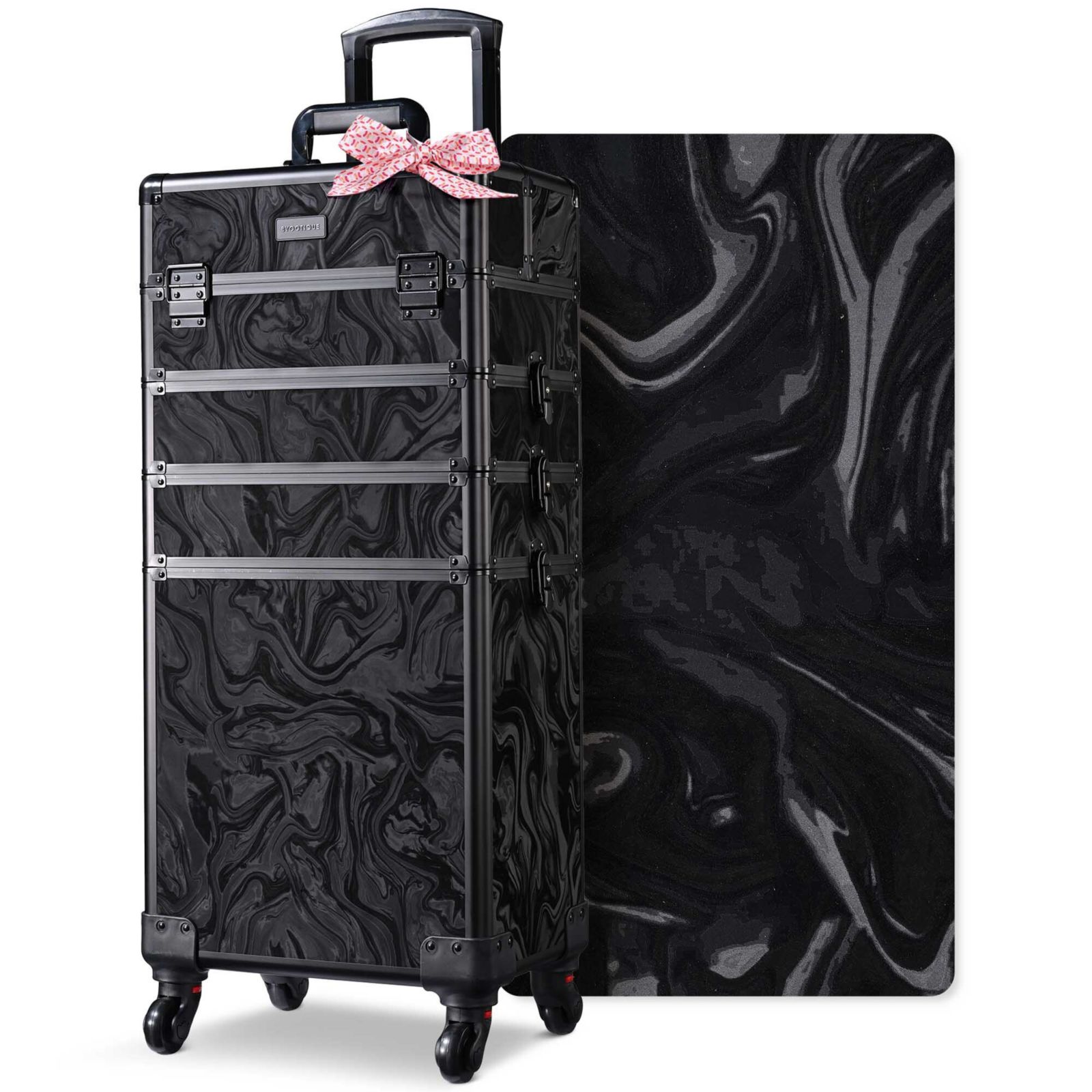 Byootique Rolling Makeup Train Case 4in1 Cosmetic Case