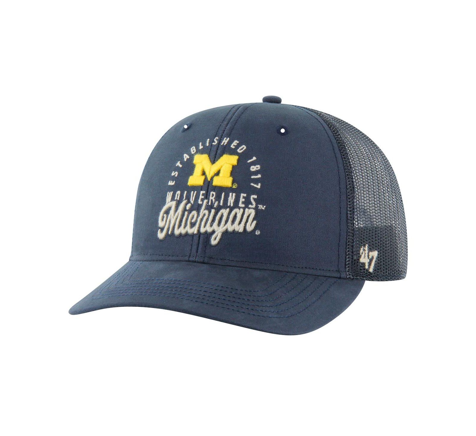 '47 Brand Мужская бейсболка Michigan Wolverines Pitstop Trucker