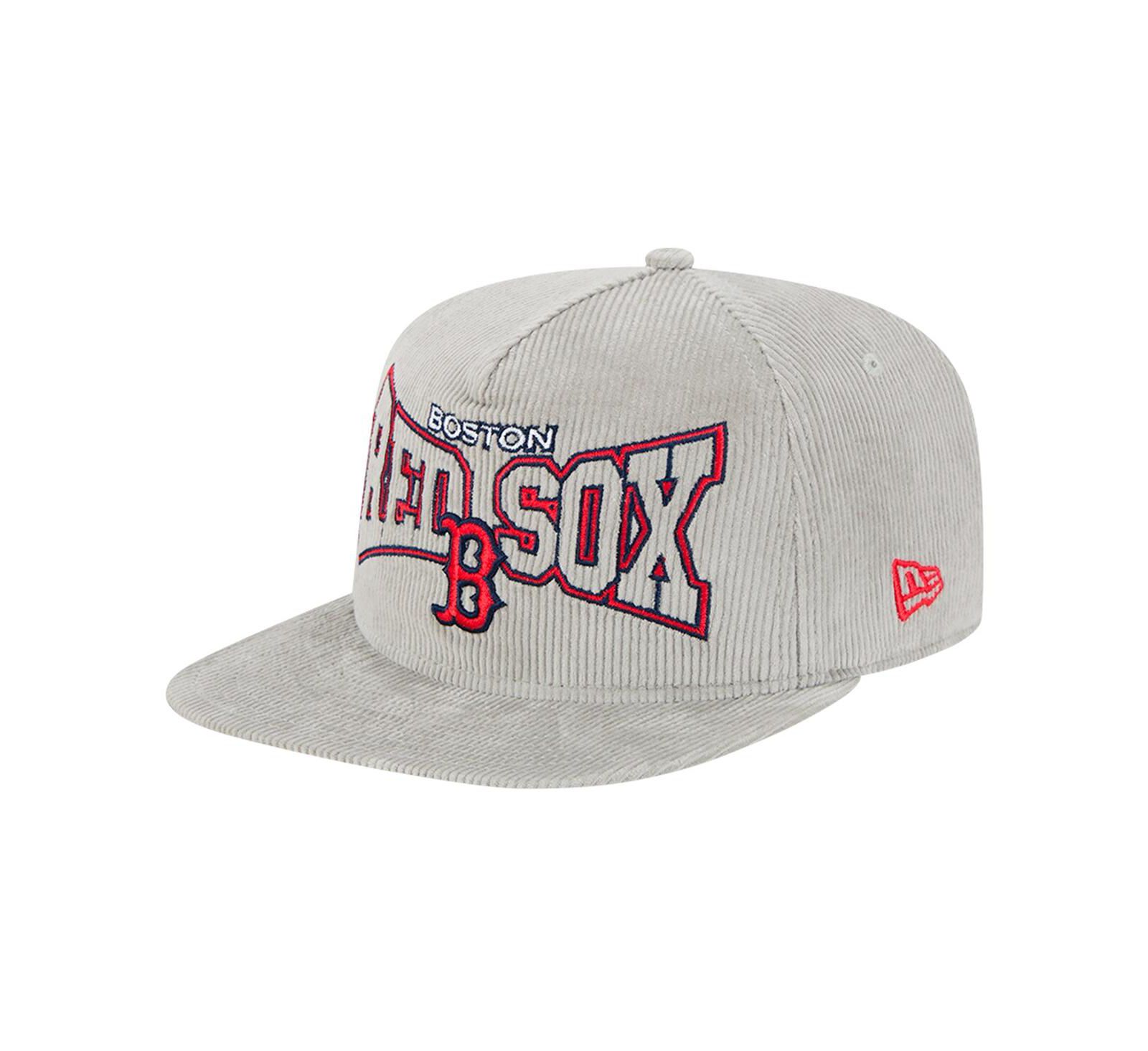 New Era Men's Gray Boston Red Sox Corduroy Golfer Snapback Hat