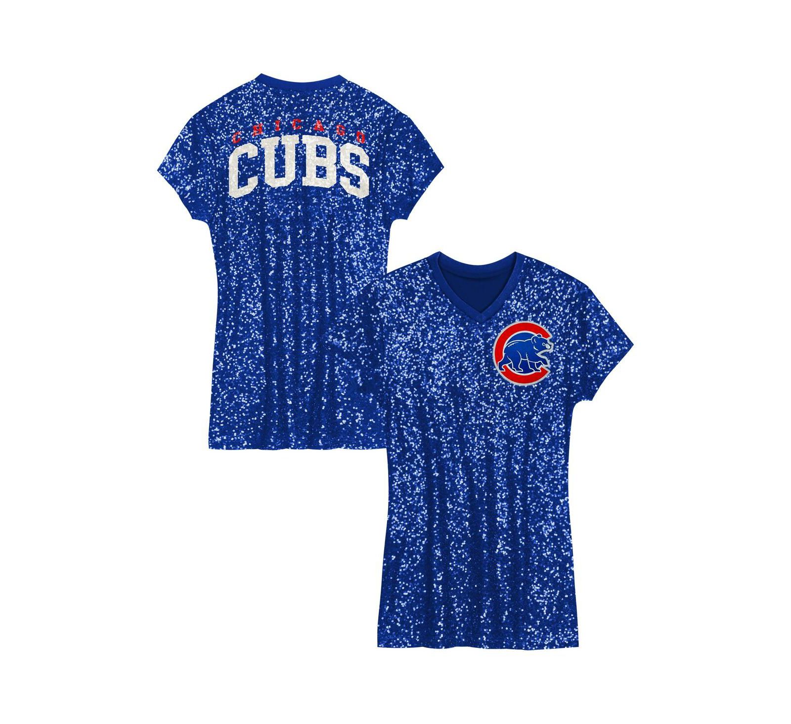 Детское платье Outerstuff Girls Preschool Royal Chicago Cubs Sequin V-Neck