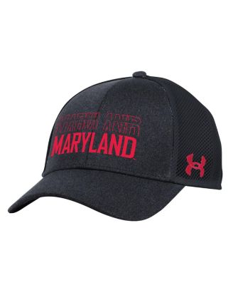 Мужская регулируемая кепка-траккер Under Armour «Maryland Terrapins 2024 Sideline Blitzing» черного цвета
