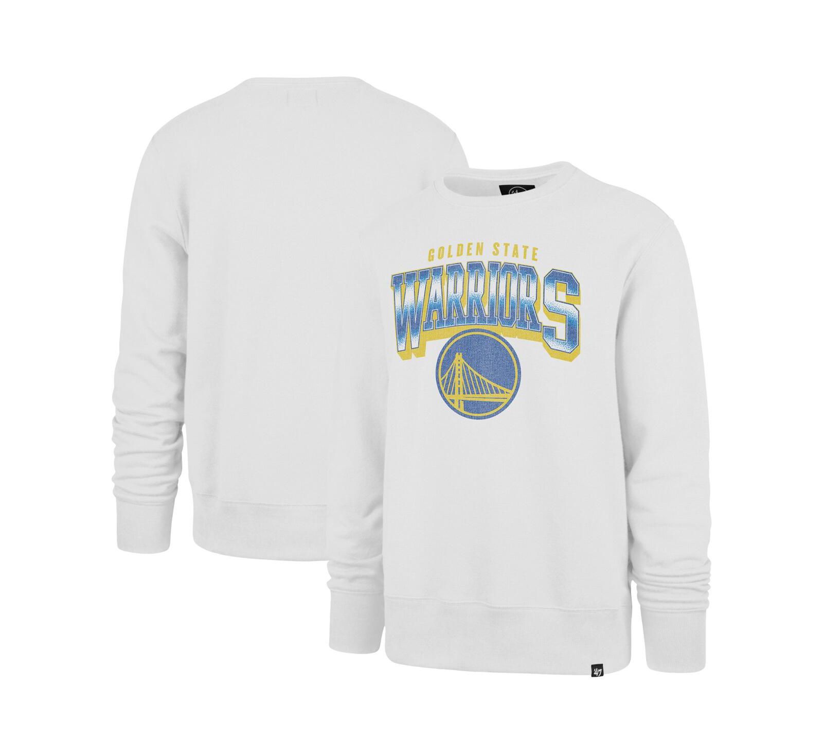 '47 Brand Men's White Golden State Warriors Spotlight Headline Pullover Sweatshirt