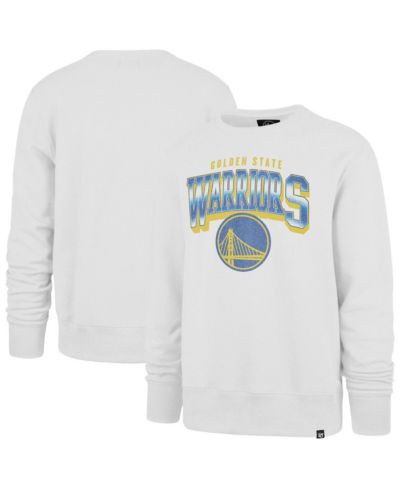 '47 Brand Men's White Golden State Warriors Spotlight Headline Pullover Sweatshirt