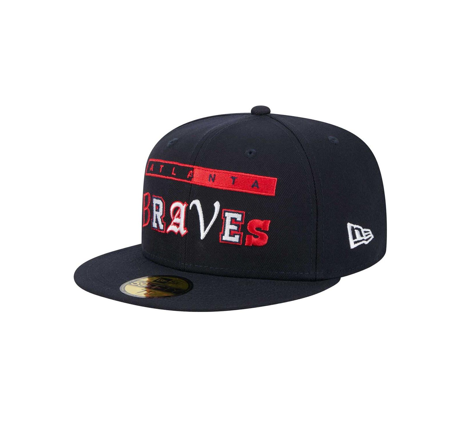 New Era Men's Navy Atlanta Braves Ransom 59FIFTY Fitted Hat