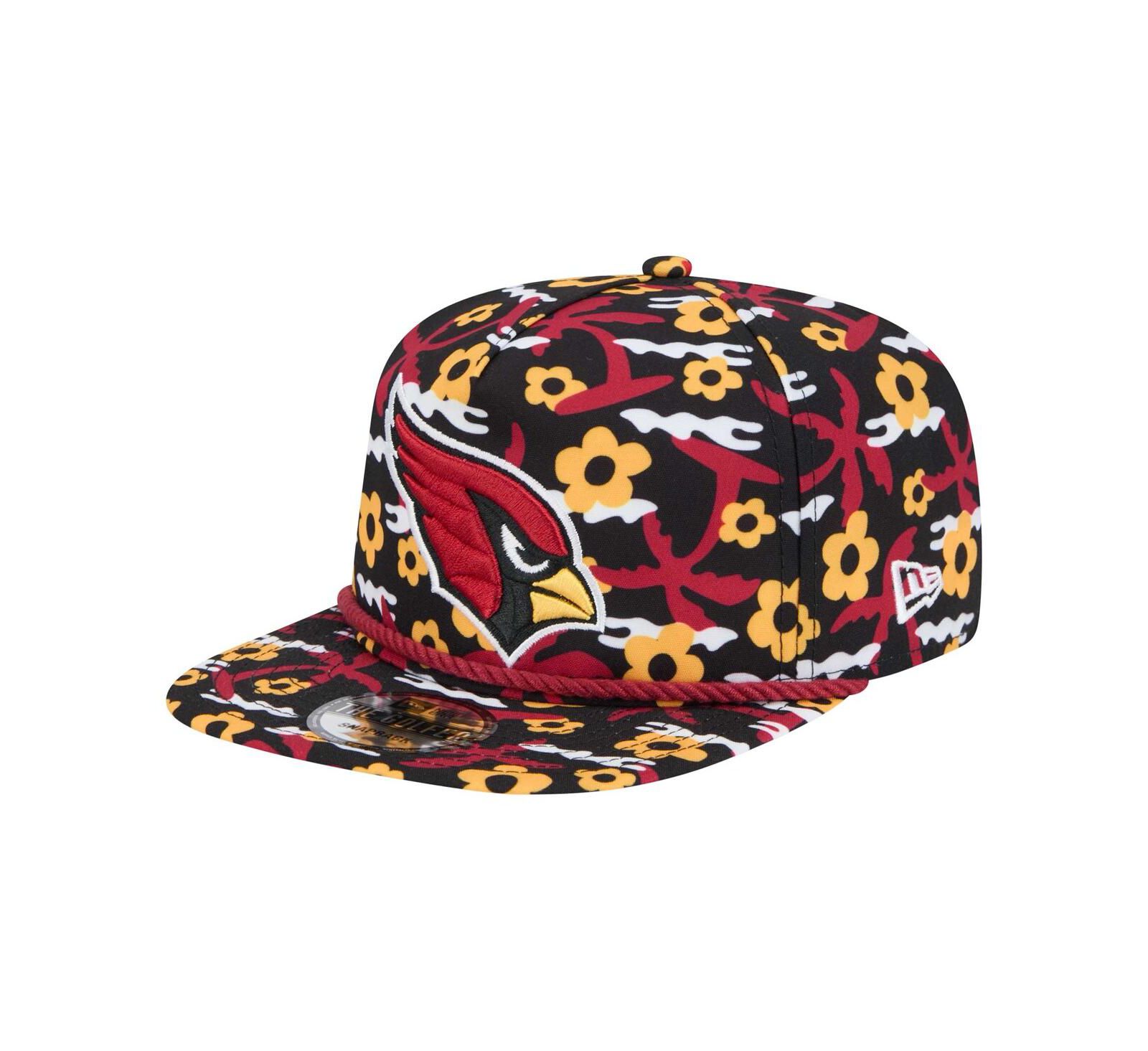 New Era Men's Black Arizona Cardinals Wakey Wakey Golfer Snapback Hat