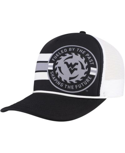 Мужская бейсболка Legacy Athletic Black West Virginia Mountaineers Built on Bravery Running Circle Trucker Adjustable Hat