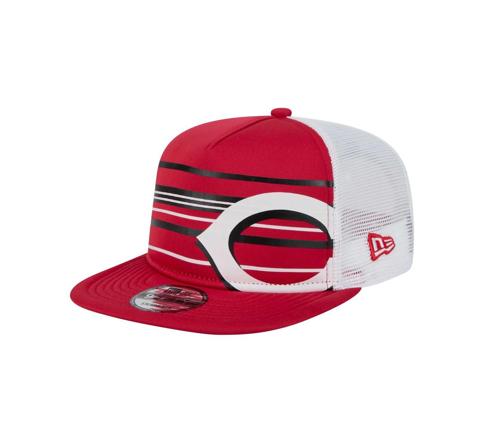 Мужская кепка New Era Red Cincinnati Reds 9FIFTY A-Frame Trucker Snapback Hat