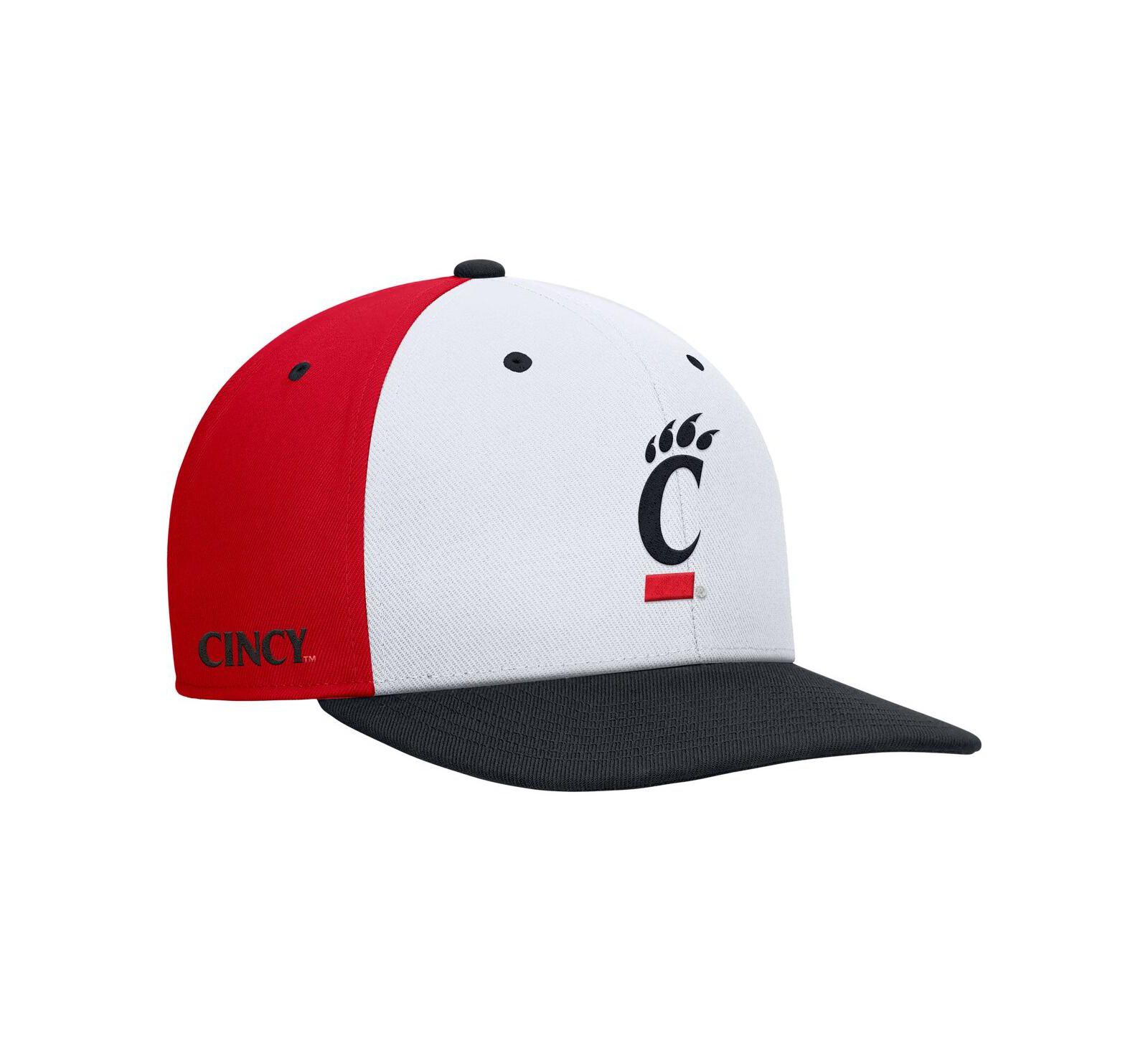Nike Men's White/Red Cincinnati Bearcats Pro Performance Snapback Hat