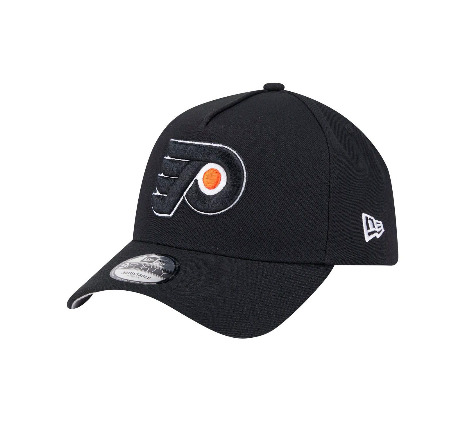 Мужская регулируемая кепка New Era Black Philadelphia Flyers Core A-Frame 9FORTY