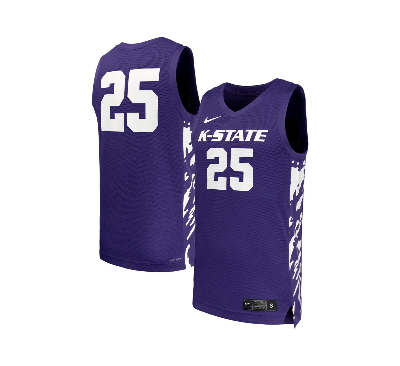 Мужская баскетбольная джерси Nike Kansas State Wildcats Replica, фиолетовая, 25