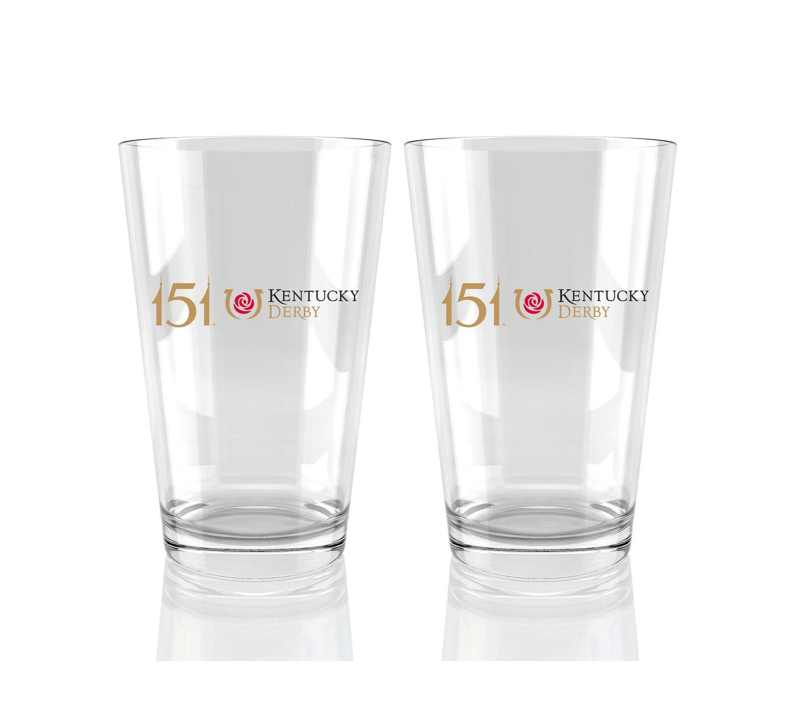 Atlantic Group Distribution Kentucky Derby 151 16oz. Pint Glasses, Set of 2