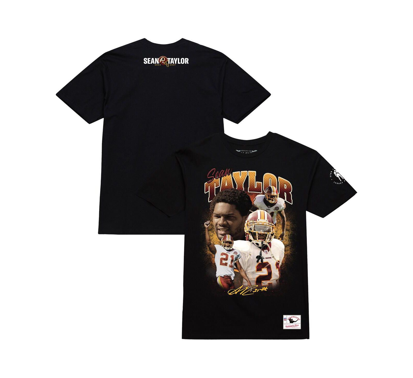 Мужская футболка Mitchell & Ness Sean Taylor Black Washington Commanders