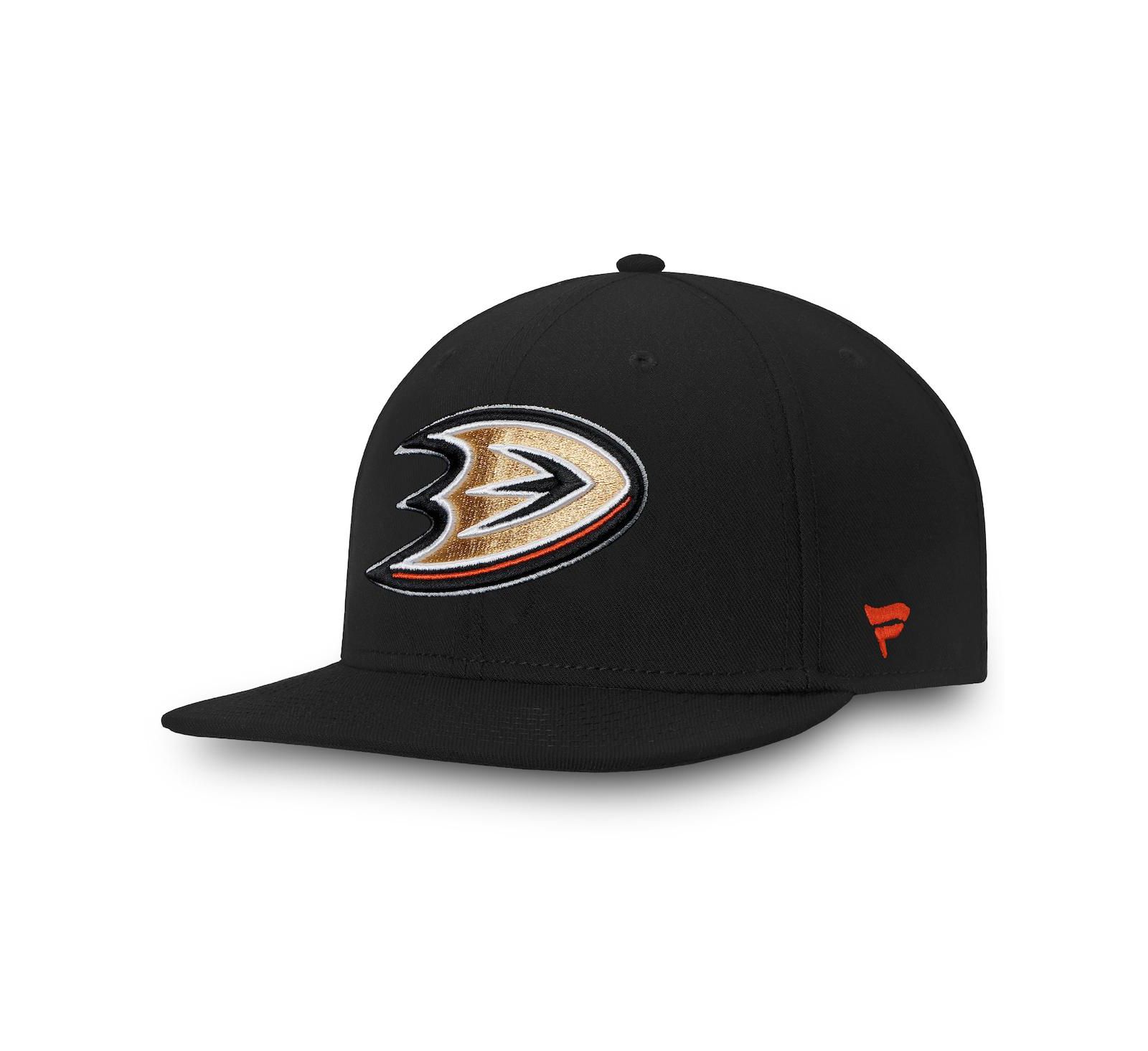 Fanatics Мужская черная кепка Anaheim Ducks Core Fitted