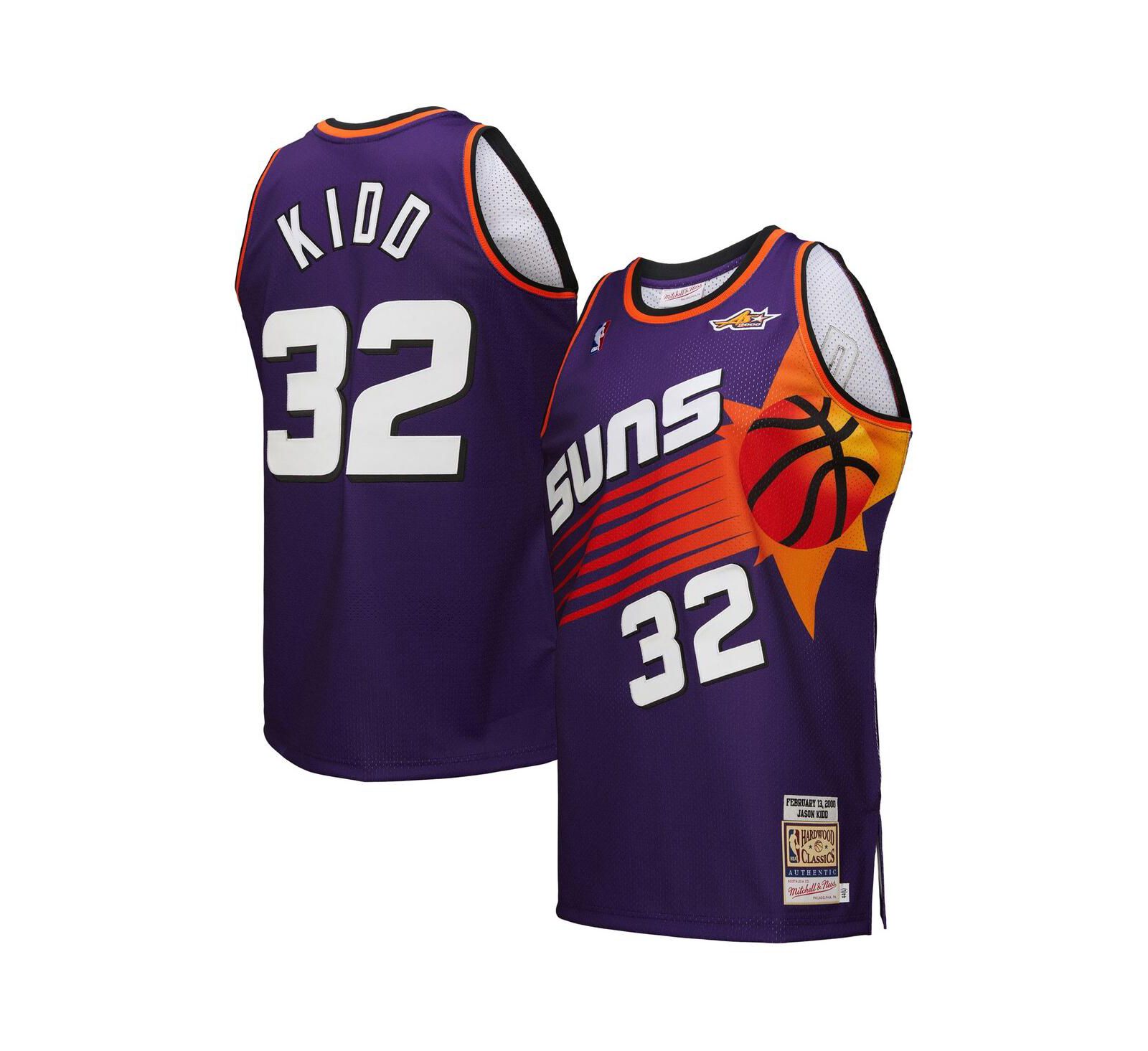 Мужская игровая джерси Mitchell & Ness Jason Kidd Purple Phoenix Suns 2000 NBA All-Star Game Authentic Jersey