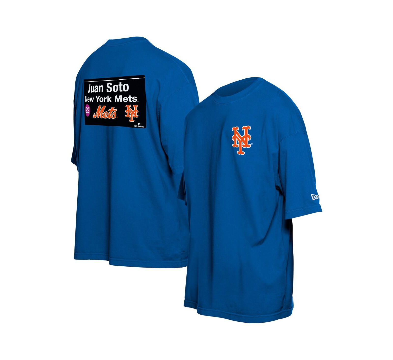 New Era Men's Juan Soto Blue New York Mets Sign Player T-Shirt