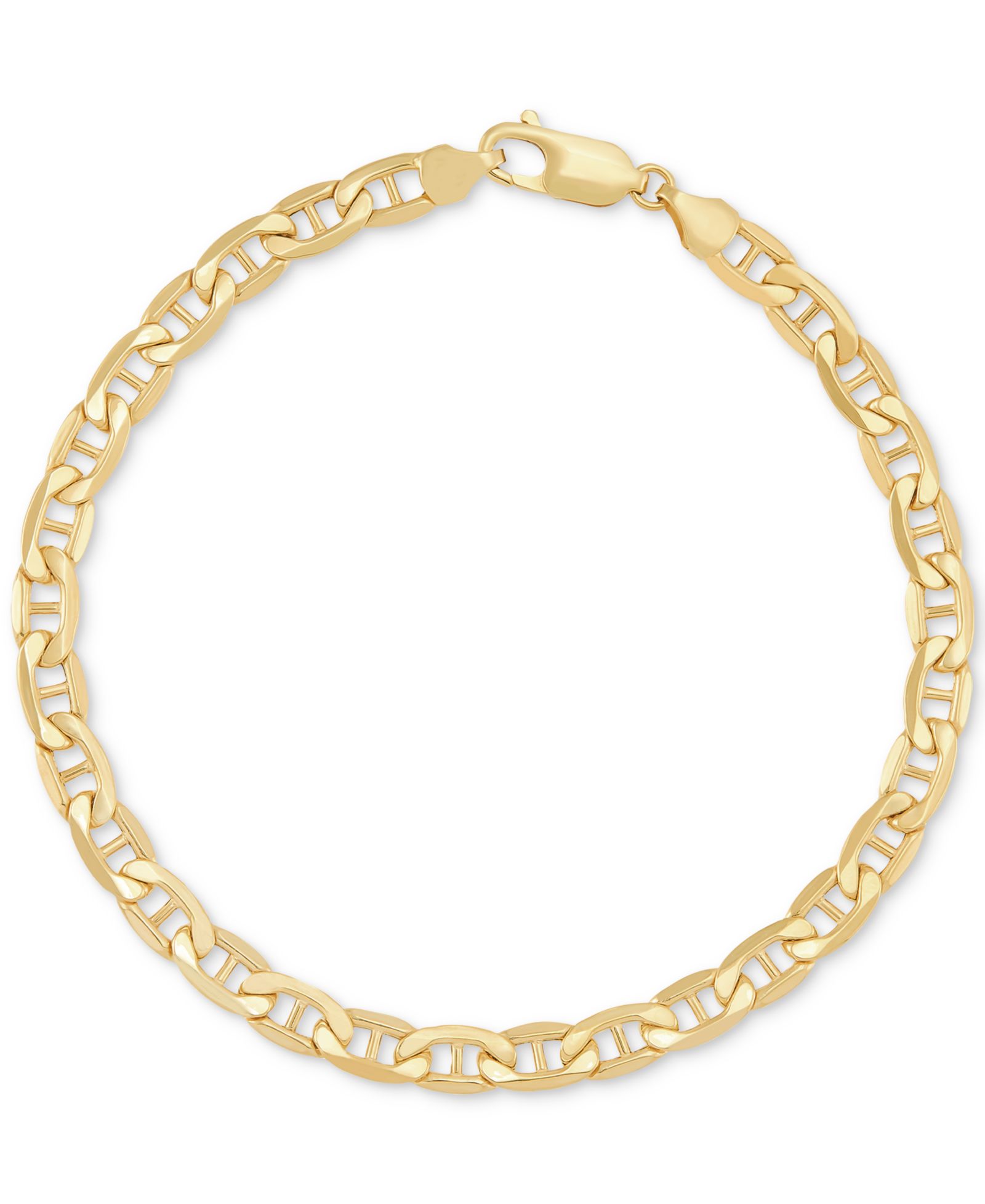 Lightweight Polished Mariner Link Chain 8.5" Bracelet (5.5mm) in 14k Yellow Gold