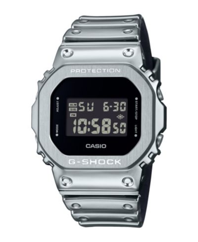 G-Shock Мужские серебристые силиконовые часы, 43.2mm