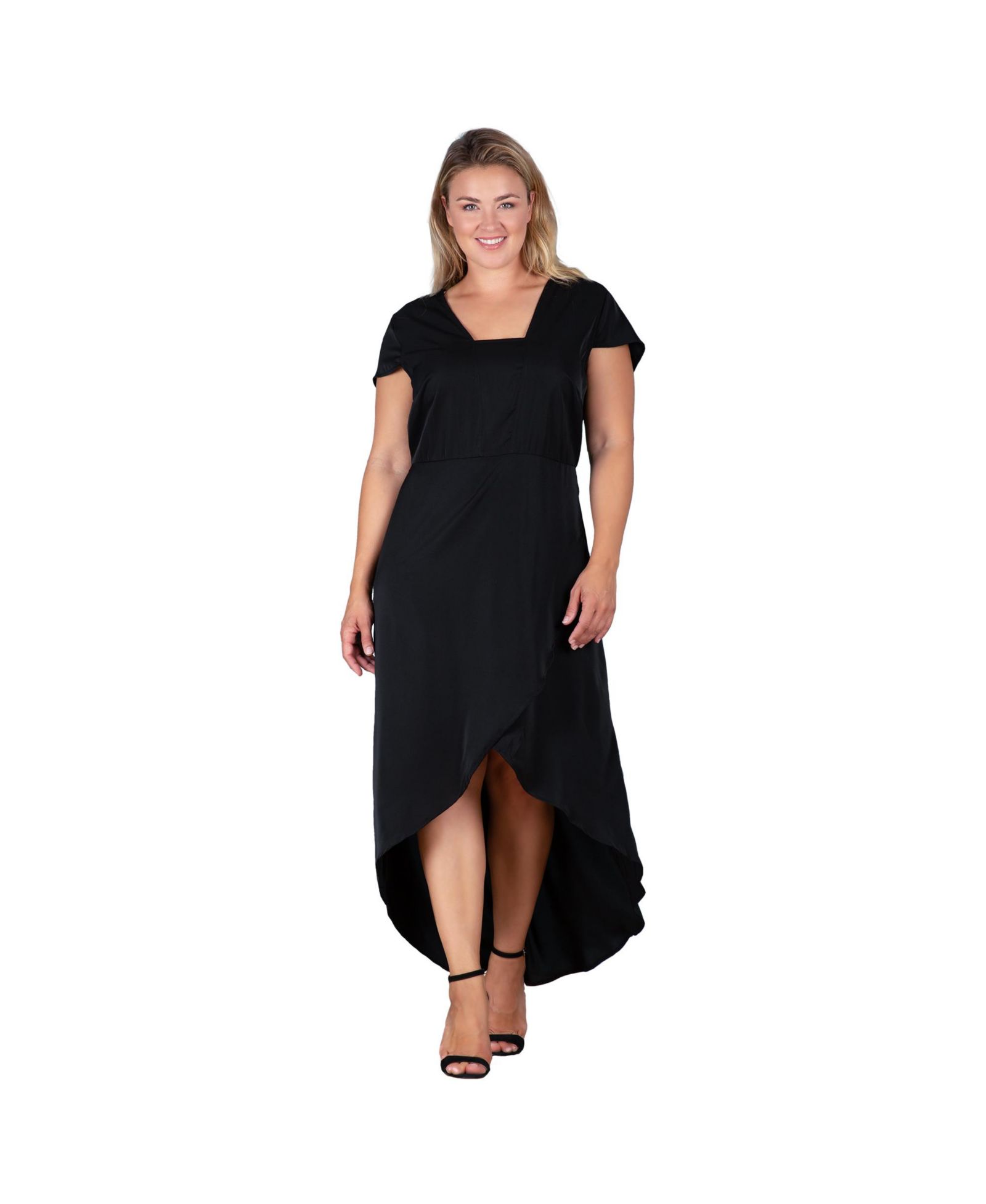 Standards & Practices Plus Size Платье-тюльпан с рукавом-крылышком и асимметричным подолом