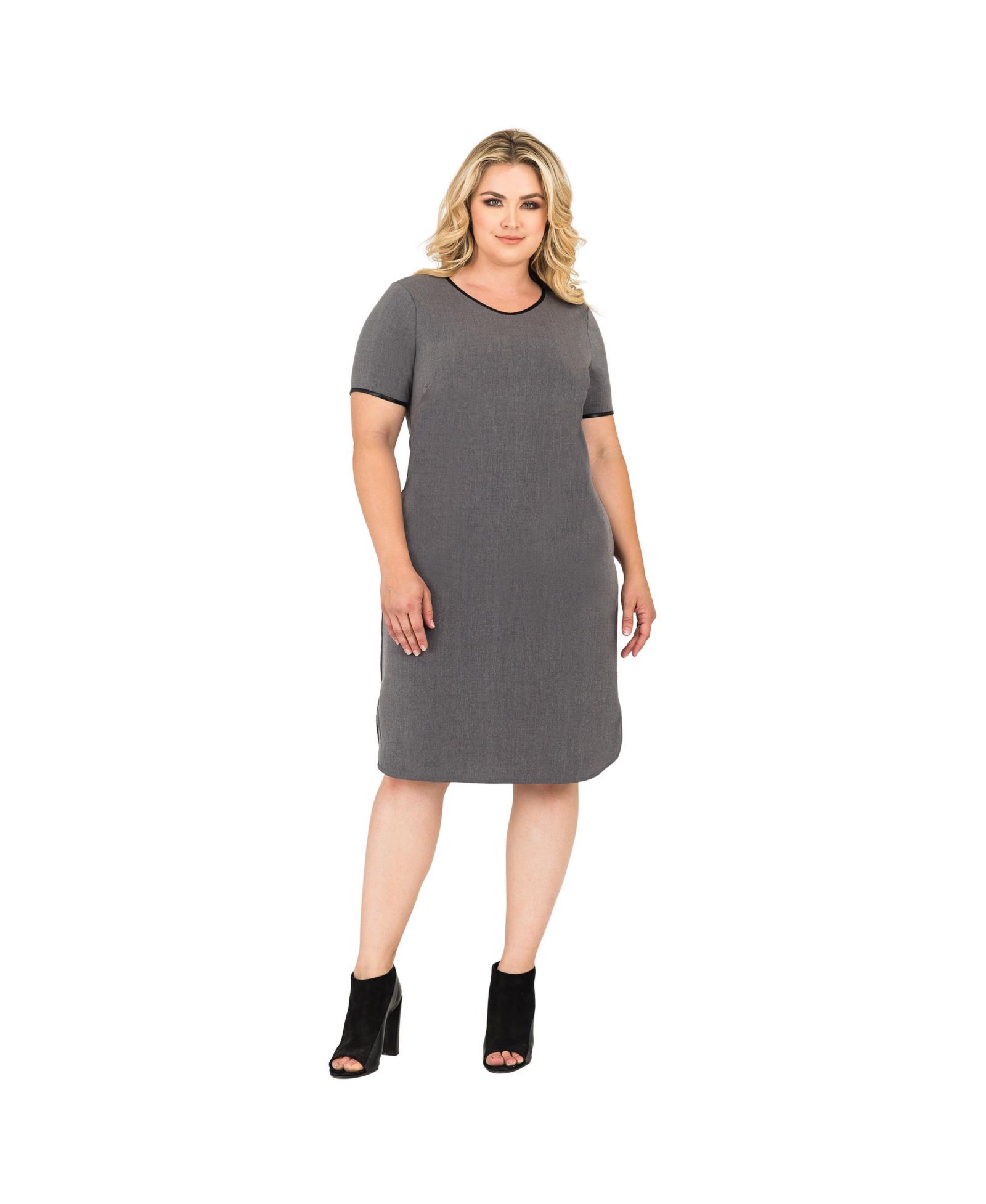 Standards & Practices платье-футляр длиной до колена, Plus Size, с плиссированной отделкой