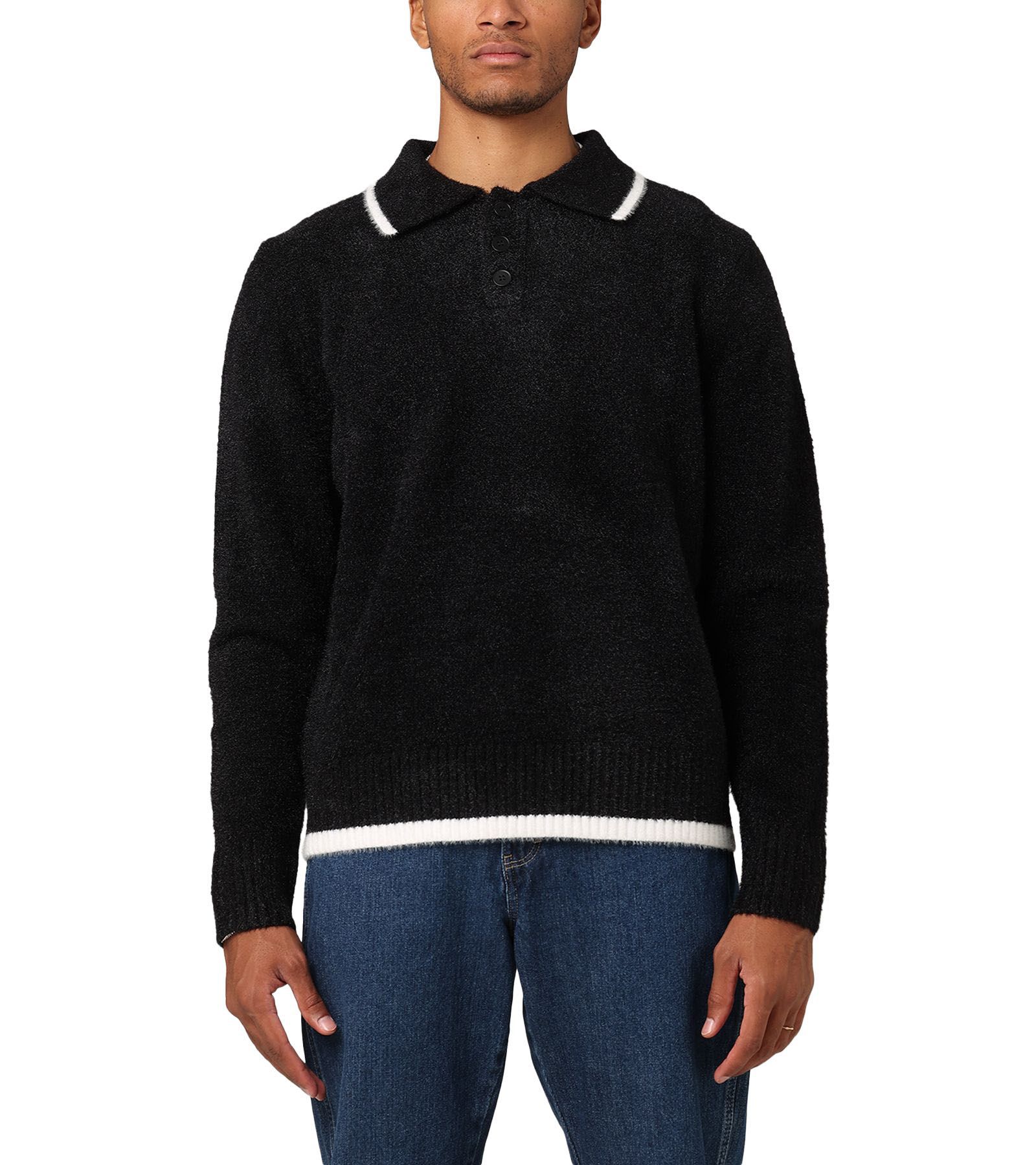 XXIII Мужская поло с длинным рукавом Fluffy Blue, 2XL