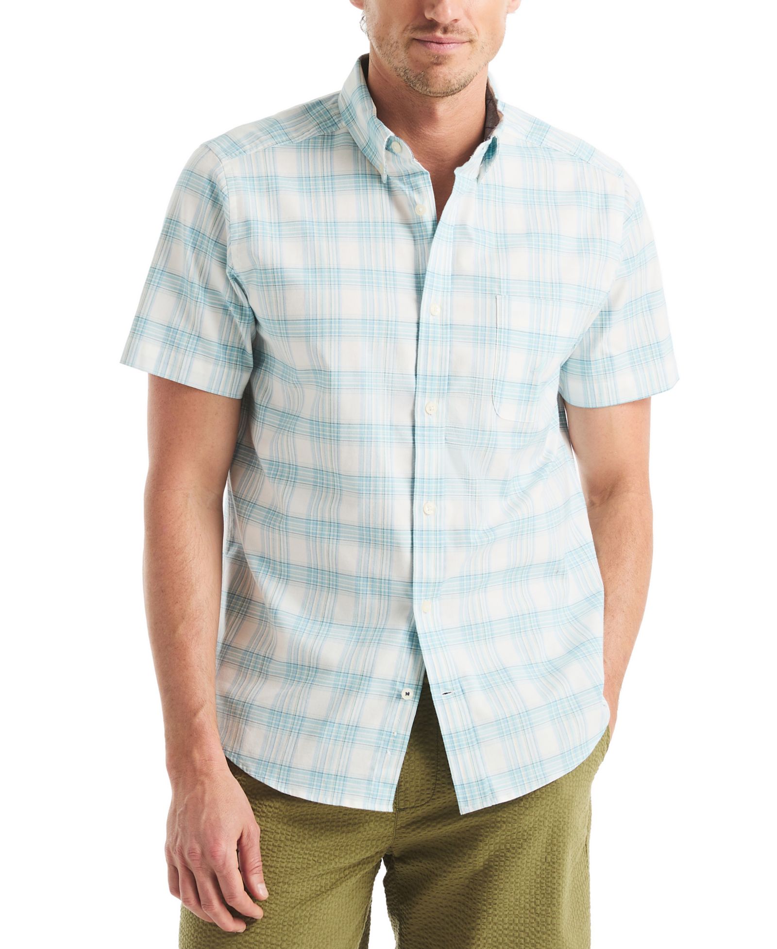 Nautica Men's Classic-Fit Plaid Button-Down Oxford Shirt