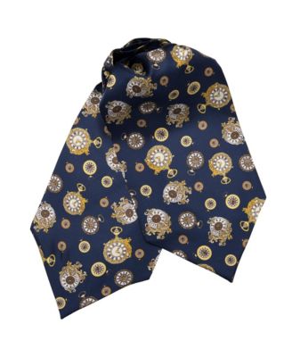 Elizabetta Men's Gilded Keeper - Silk Ascot Cravat Tie for Men