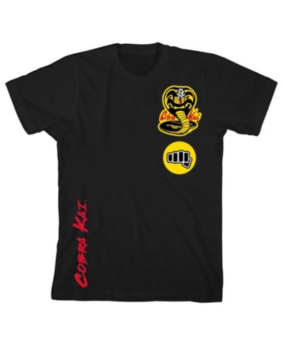 Cobra Kai Boys Black Cobra Youth Basic Black Graphic Tee
