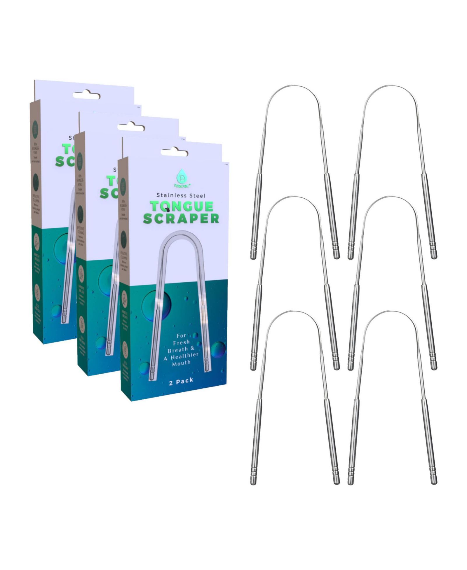Stainless Steel Tongue Scraper – Для свежего дыхания и здоровья полости рта
