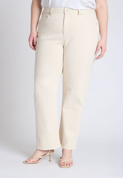 ELOQUII Women's Plus Size The Naomi Comfort Stretch Straight Jean