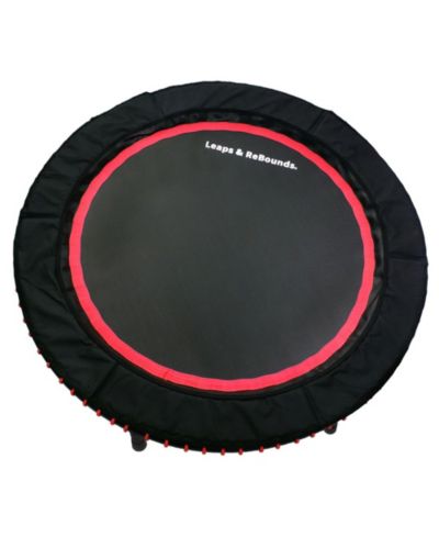 LEAPS and REBOUNDS 40" Mini Fitness Trampoline and Rebounder Exercise Equipment, Red