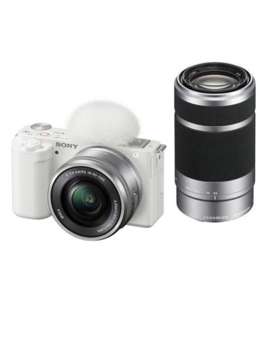 Sony ZV-E10 беззеркальная камера с объективом 16-50mm и телеобъективом E 55-210mm f/4.5-6.3 OSS