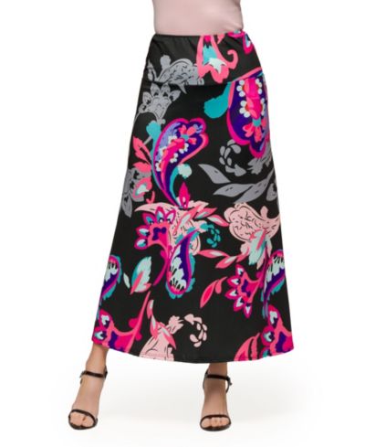 Женская макси-юбка 24seven Comfort Apparel Paisley Elastic Waist A Line