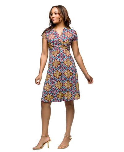 Женское миди-платье 24seven Comfort Apparel Short Sleeve Knee Length V Neck Wrap