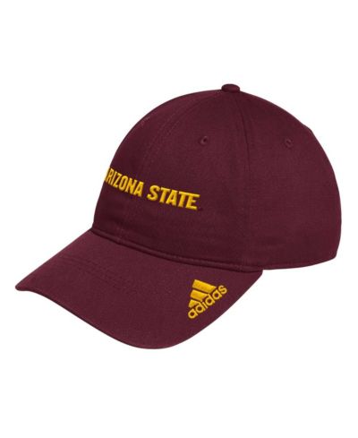 Adidas Men's Maroon Arizona State Sun Devils Locker Room Wordmark Slouch Adjustable Hat