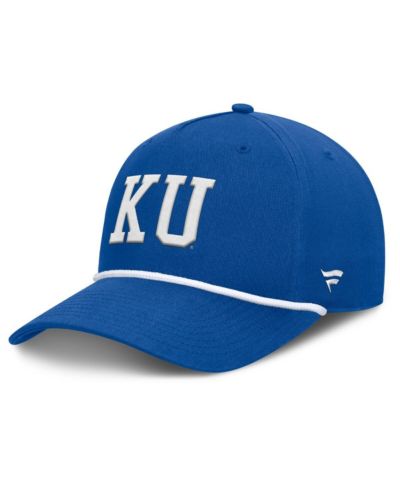 Мужская регулируемая кепка Fanatics Royal Kansas Jayhawks Foul Ball Rope