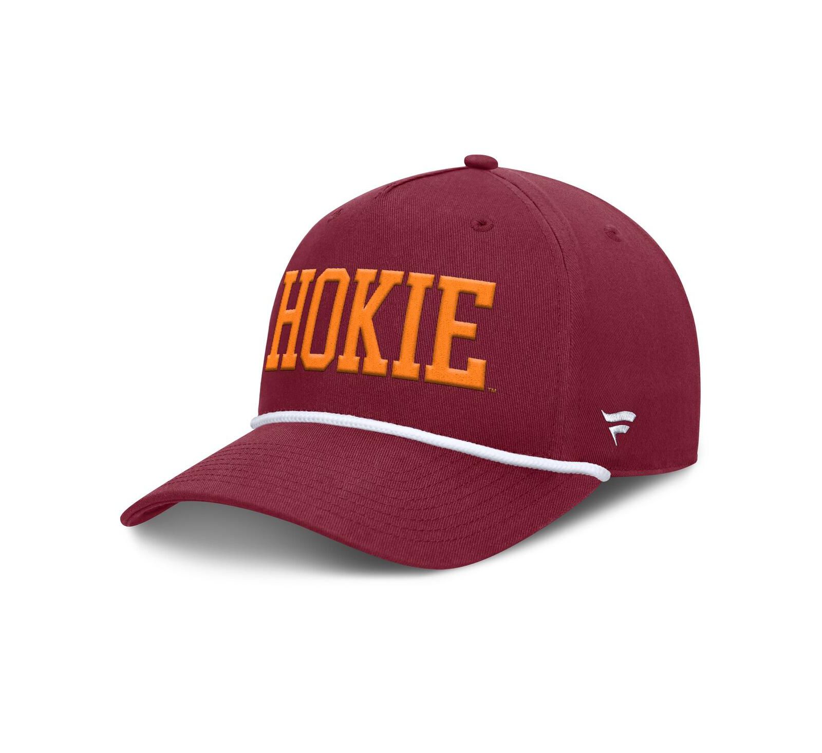 Мужская кепка Fanatics Maroon Virginia Tech Hokies с веревочным ремешком