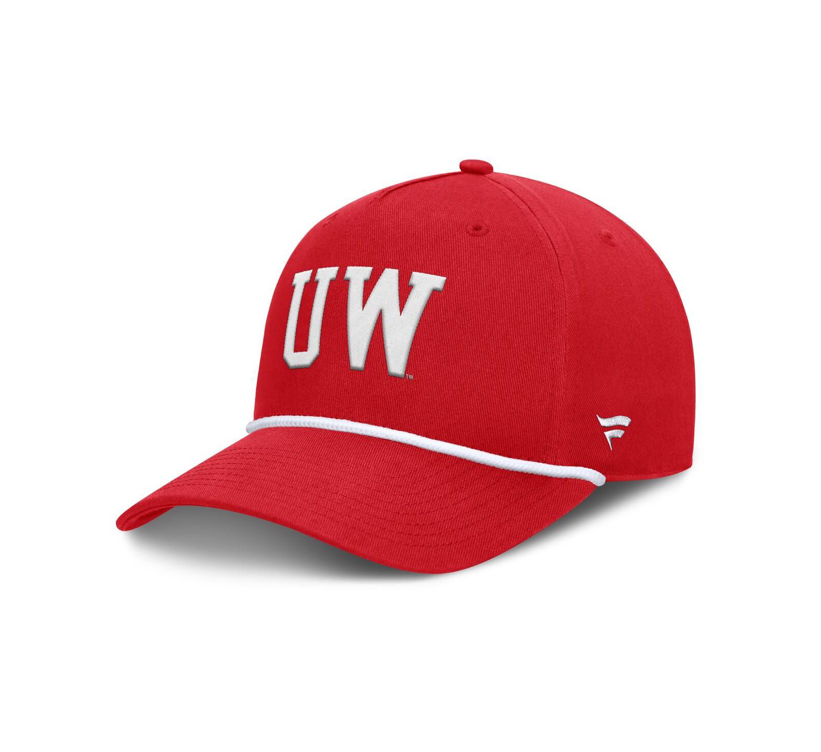 Fanatics Мужская регулируемая кепка Wisconsin Badgers Red, Foul Ball Rope