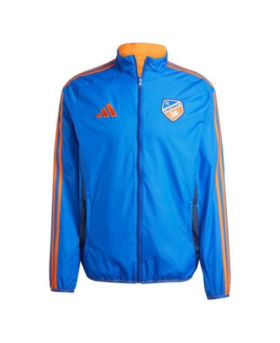 Мужская куртка adidas Blue/Orange FC Cincinnati 2025 Anthem Reversible Full-Zip
