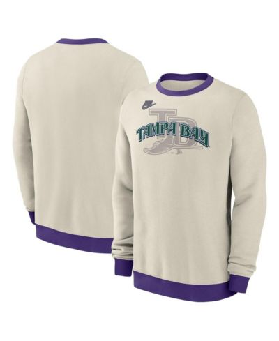 Мужская флисовая толстовка Nike Tampa Bay Rays Cooperstown Collection, кремовая