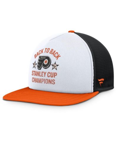 Мужская кепка Fanatics White/Orange Philadelphia Flyers Decades Collection Foam Front Snapback