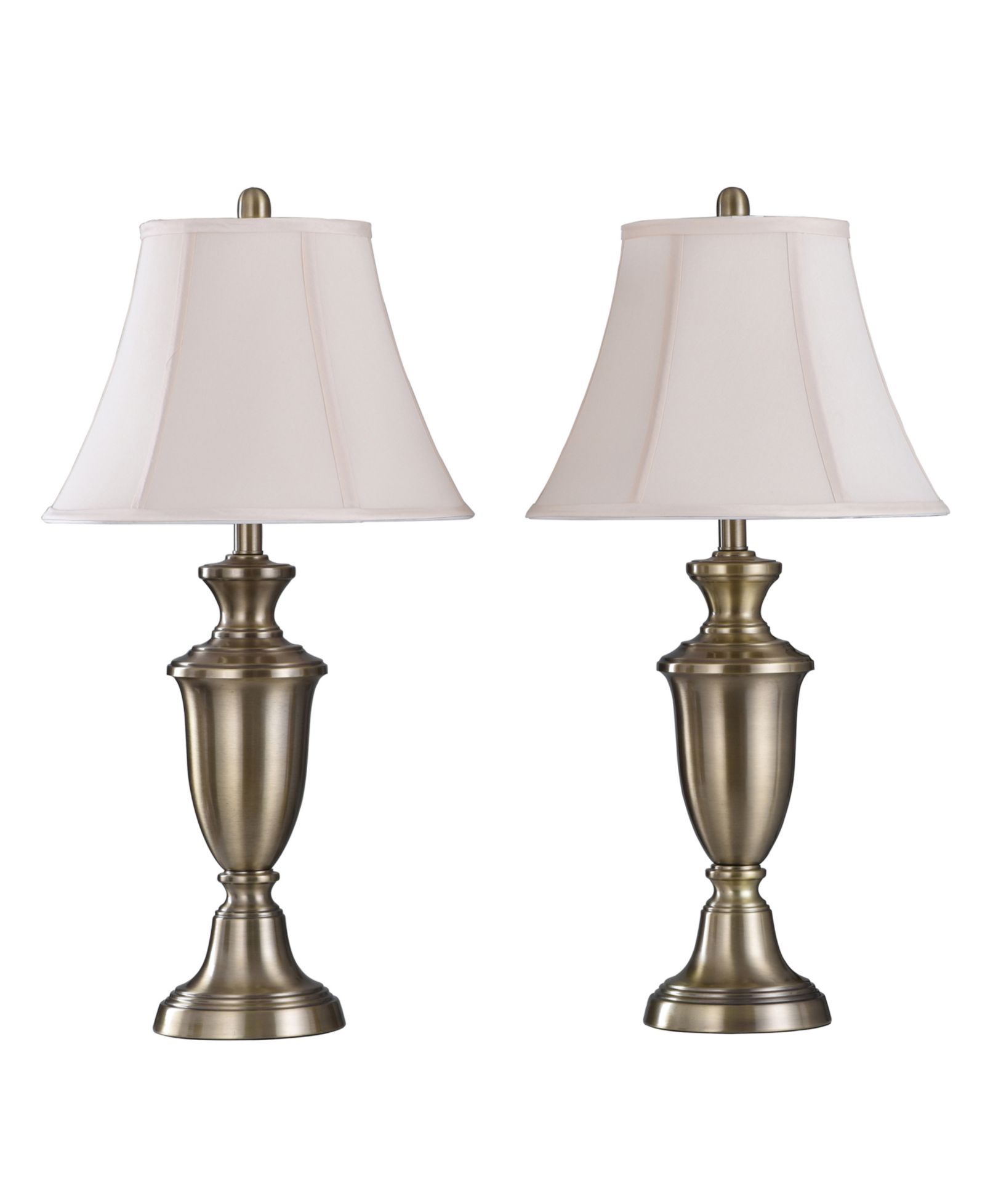 StyleCraft Home Collection 30.5" Traditional Metal Table Lamp, Set of 2