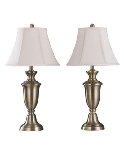StyleCraft Home Collection 30.5" Traditional Metal Table Lamp, Set of 2