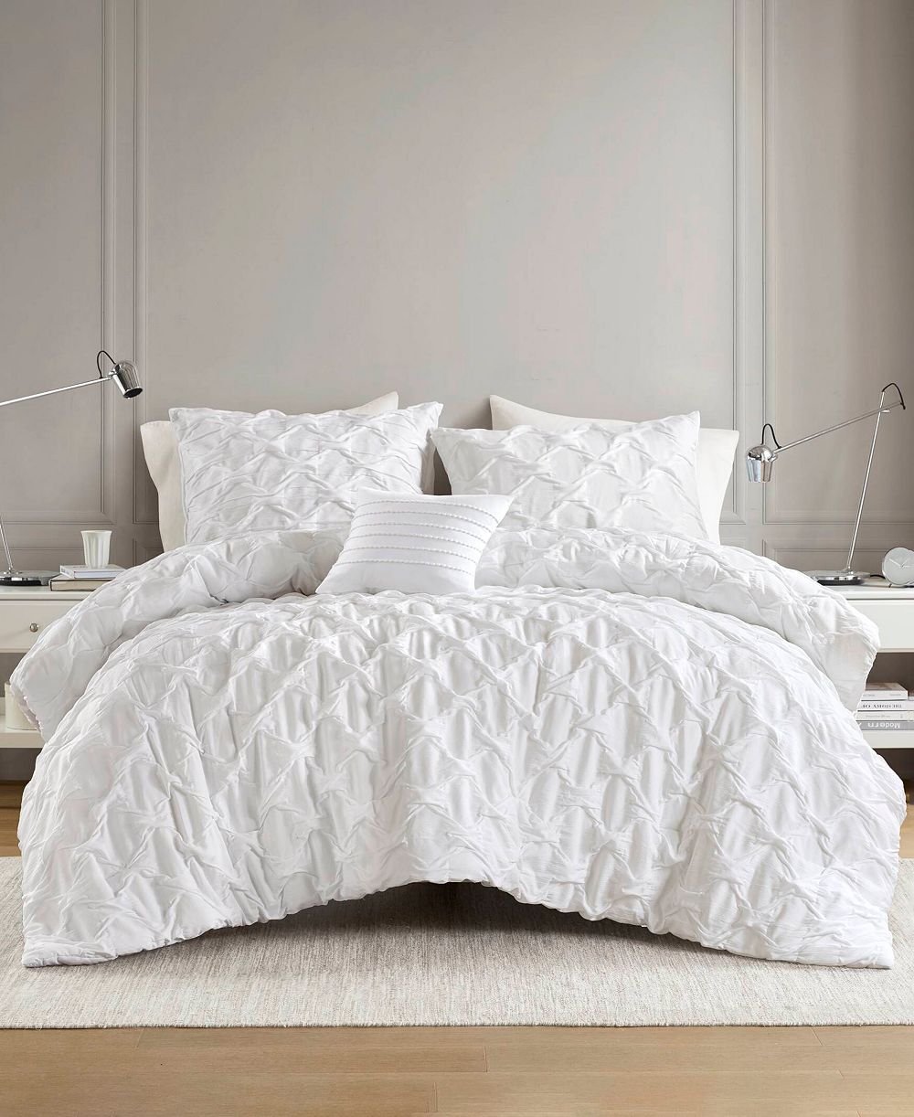 510 Design Bailey Diamond Pucker Woven 4-Pc. Comforter Set, Full/Queen