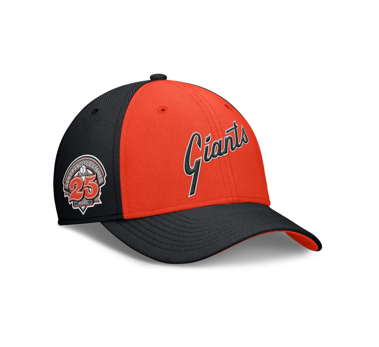 Nike Men's Black/Orange San Francisco Giants Rise Swoosh Performance Flex Hat