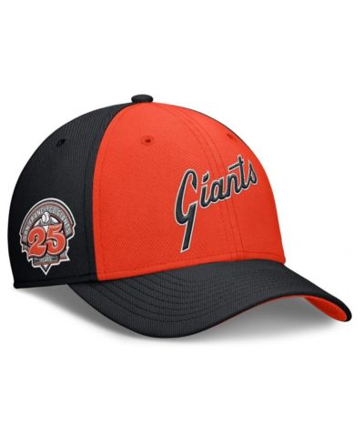 Nike Men's Black/Orange San Francisco Giants Rise Swoosh Performance Flex Hat