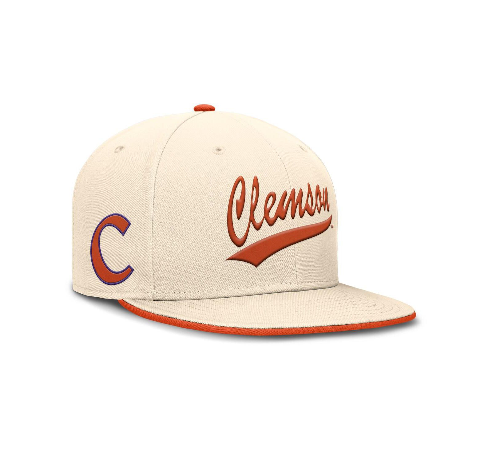 Nike Мужская бейсболка Clemson Tigers Primetime True Performance Fitted Hat натуральный цвет